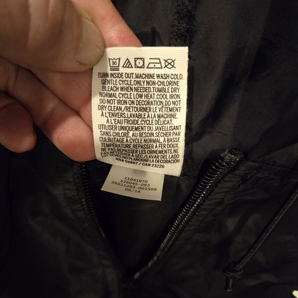 Victoria's Secret PINK Half Zip Jacket M/L Slicker Windbreaker Black Dog Hood - Picture 11 of 14